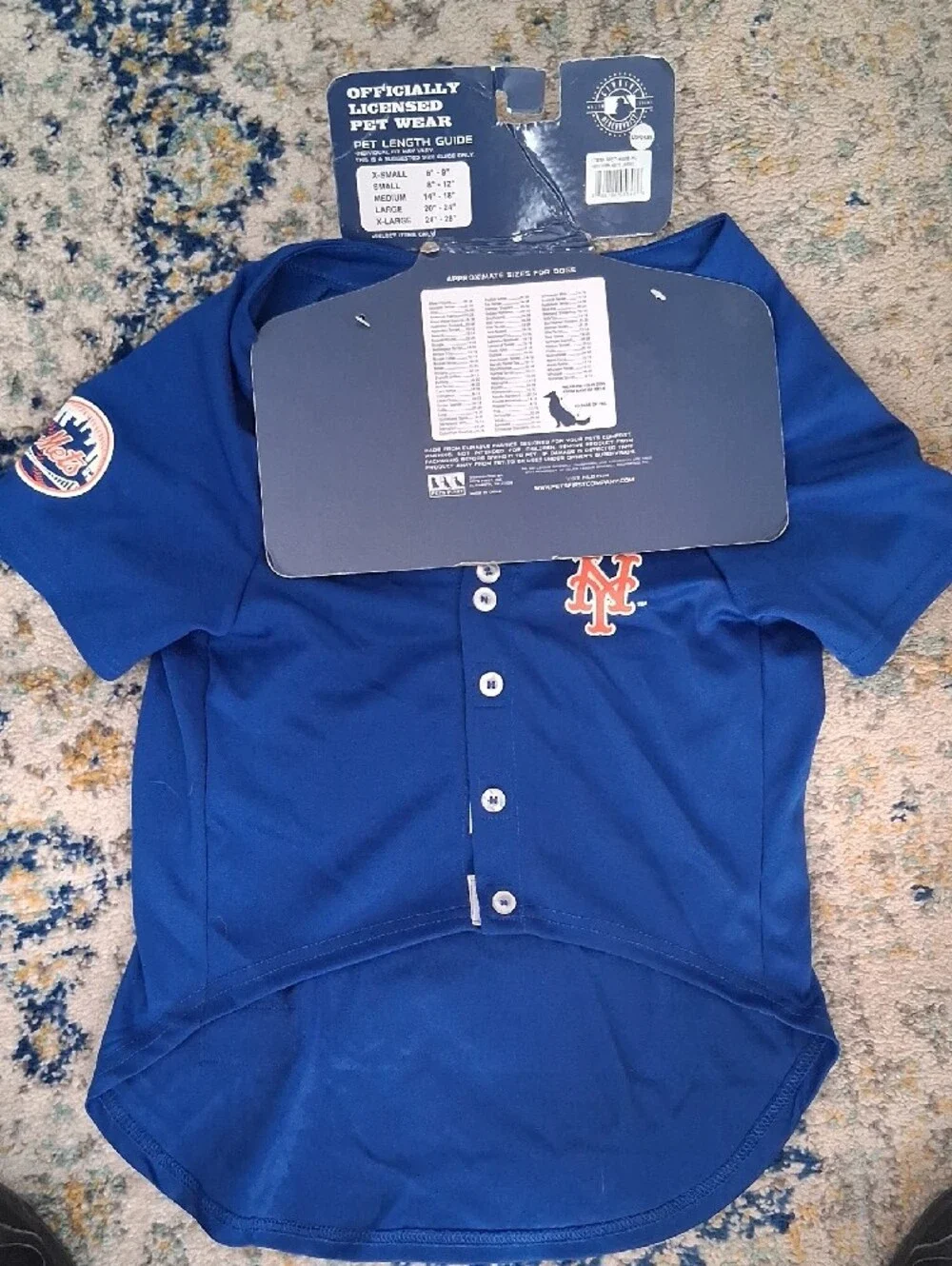 New York Mets Dog Jersey XL